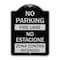 Signmission No Parking Fire Lane No Estacione Zona Contra Incendio Heavy-Gauge Alum, 24" x 18", BS-1824-23633 A-DES-BS-1824-23633 - alternate 1